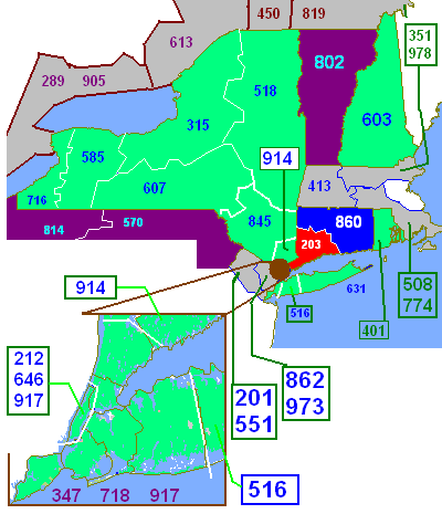 map of connecticut and new york state. Area Code 203 Map State: CT -