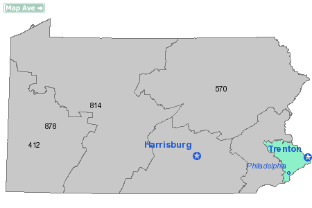 Area Code 215 Map