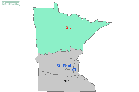 Area Code 218 Map