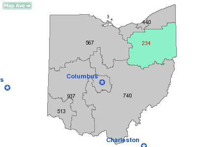 Area Code 234 Map