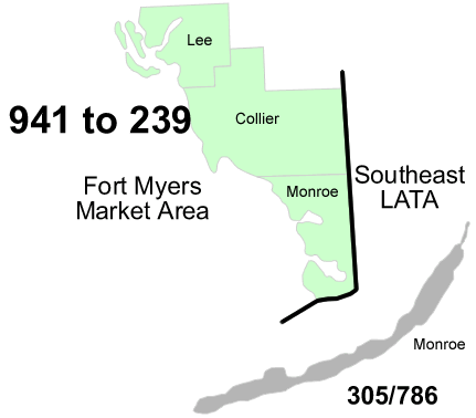Area Code 239 Map