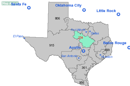 Area Code 254 Map