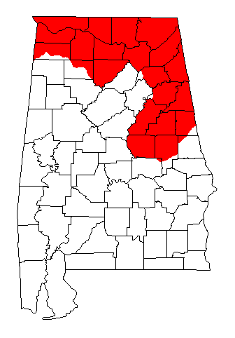 Area Code 256 Map