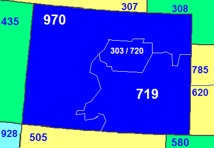 Area Code 303 Map