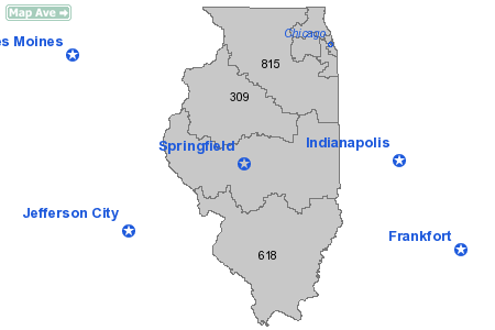 Area Code 312 Map