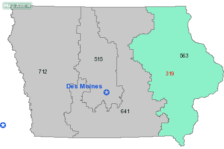 Area Code 319 Map