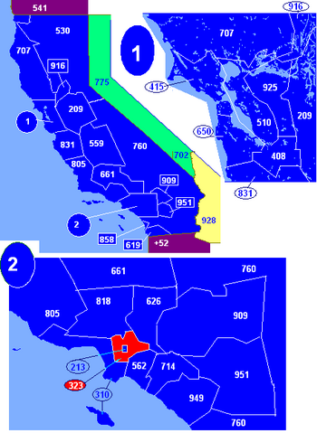 Area Code 323 Map