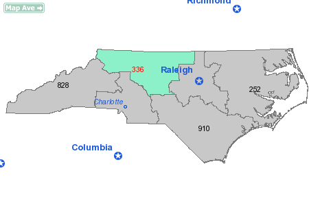 Area Code 336 Map