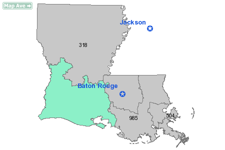 Area Code 337 Map