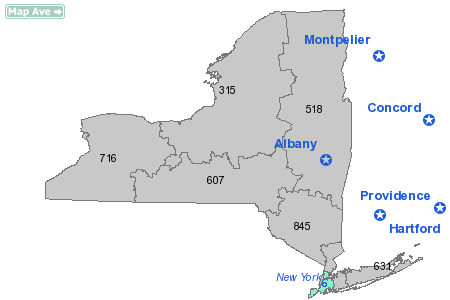 Area Code 347 Map