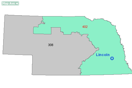 Area Code 402 Map