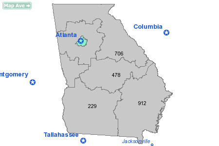 Area Code 404 Map