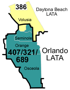Area Code 407 Map