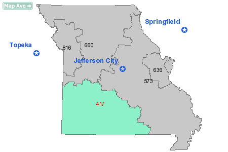 Area Code 417 Map