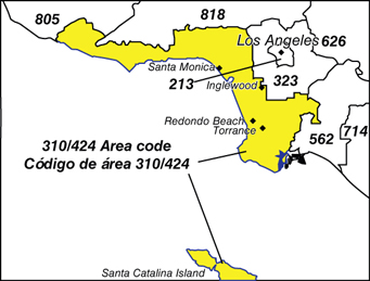 Area Code 424 Map