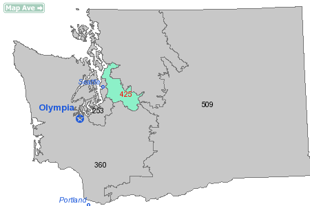 Area Code 425 Map