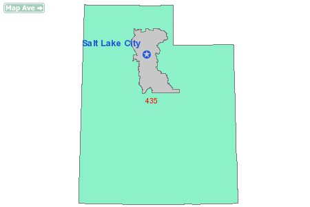 Area Code 435 Map