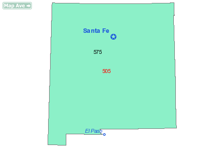 Area Code 505 Map