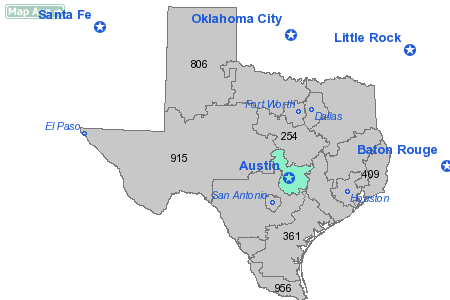 512 Area Code. Area Code 512 Map