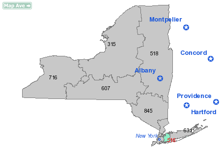 Area Code 516 Map State: NY - New York Active: True Area code 516 is used for Long Island's Nassau County, located directly east of the New York City 