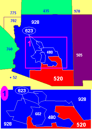 Area Code 520 Map