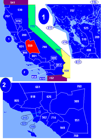 Area Code 559 Map