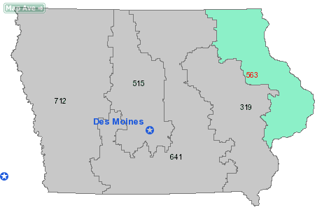 Area Code 563 Map