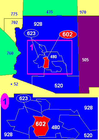 Area Code 602 Map