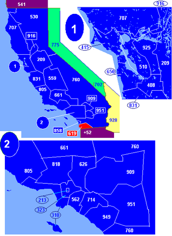 Area Code 619 Map