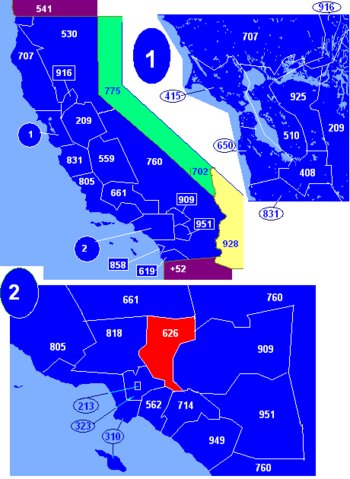 Area Code 626 Map