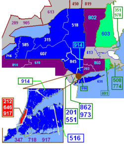 Area Code 646 Map