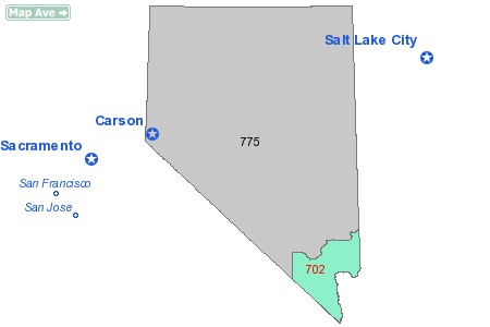 Area Code 702 Map
