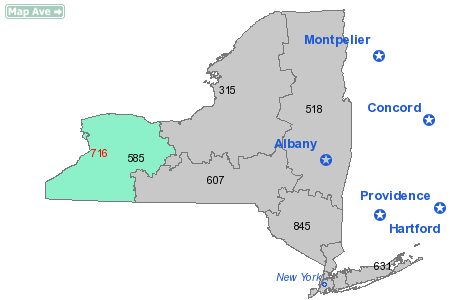 Area code 716 is an area code that used to dominate Western New York until 