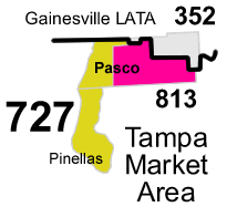 Area Code 727 Map