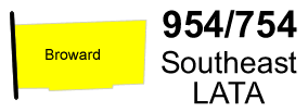 Area Code 754 Map