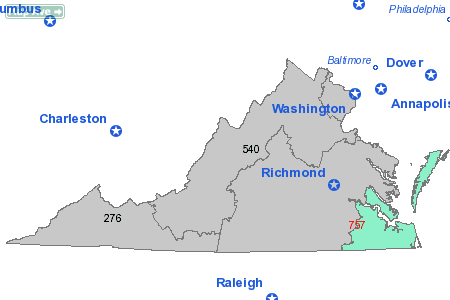 Area Code 757 Map