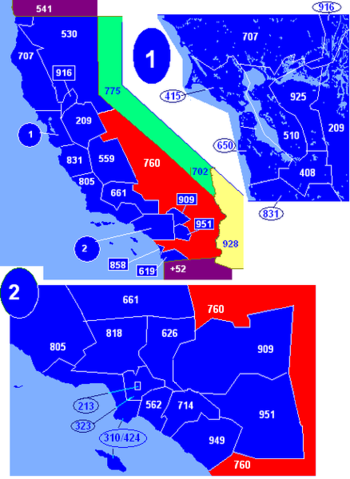 Area Code 760 Map