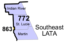 Area Code 772 Map