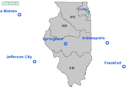 Area Code 773 Map