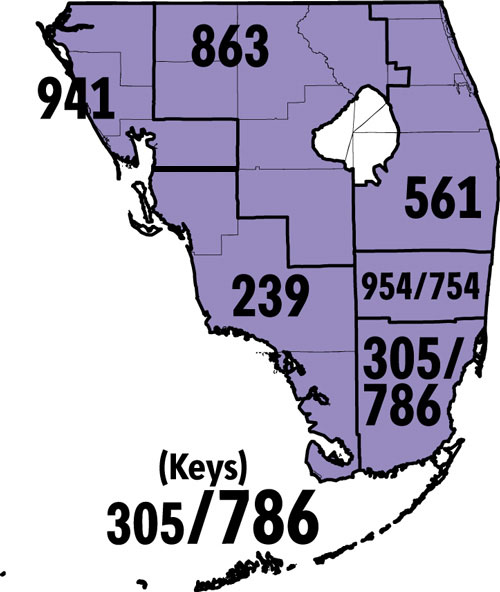 Area Code 786 Map