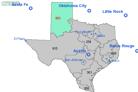 Area Code 806 Map