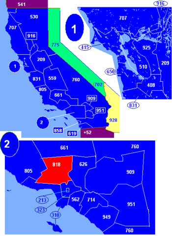 Area Code 818 Map