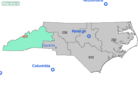 Area Code 828 Map