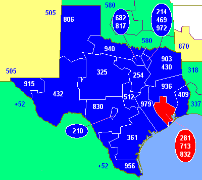 Area Code 832 Map