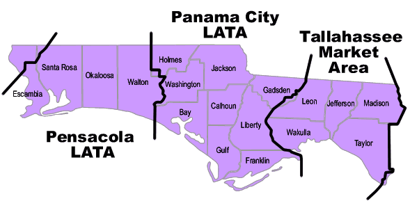 Area Code 850 Map