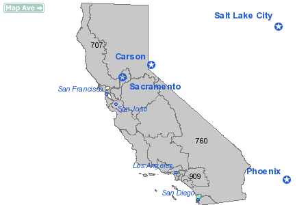 Area Code 858 Map