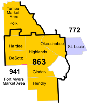 Area Code 863 Map