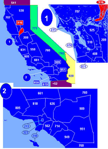 Area Code 916 Map