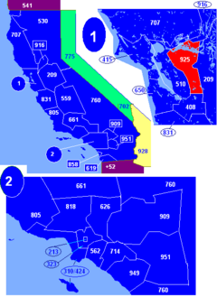 Area Code 925 Map