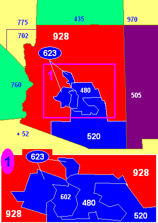 Area Code 928 Map